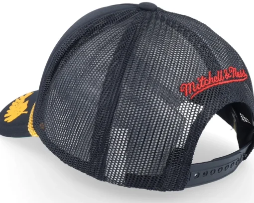Trucker-Mitchell & Ness Detroit Red Wings Gold Leaf Hwc Trucker - Black