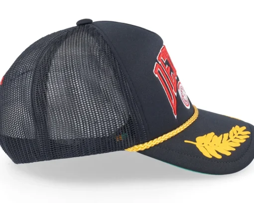Trucker-Mitchell & Ness Detroit Red Wings Gold Leaf Hwc Trucker - Black