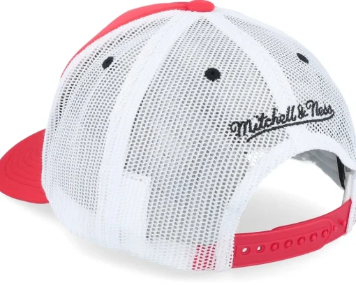 Trucker-Mitchell & Ness Detroit Wings Sideline Vintage /White A-frame Trucker - Red