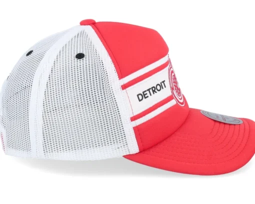 Trucker-Mitchell & Ness Detroit Wings Sideline Vintage /White A-frame Trucker - Red