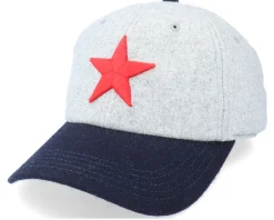 Fashion American Needle Detroit Stars Archive Legend Heather Gray & Navy Dad Cap -