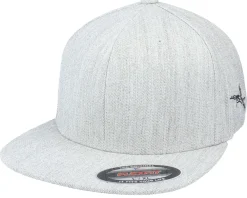 Snapback-Iconic Devil & Angel Ak47 Side Heather Grey Flat Brim Snapback -