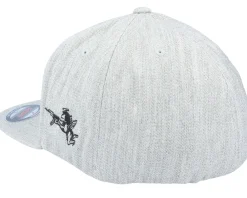 Snapback-Iconic Devil & Angel Ak47 Side Heather Grey Flat Brim Snapback -