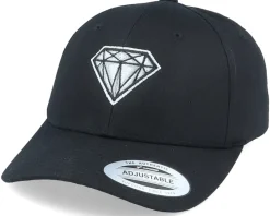 Adjustable-Iconic Diamond Gem Black Curved Adjustable -
