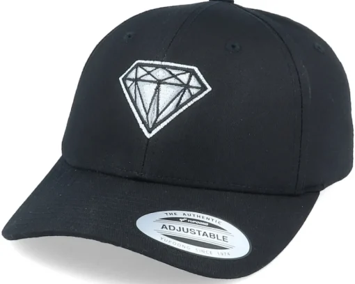 Adjustable-Iconic Diamond Gem Black Curved Adjustable -