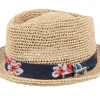 Straw Hat-Stetson Diamond Raffia Crochet Beige Straw Hat -