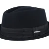 Pork Pie Hats-Stetson Diamond Woolfelt Black Porkpie -