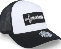 Trucker-Critiql Hit Dice Sword Patch White/Black Trucker -