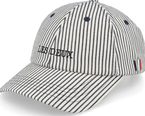 Online Les Deux Diego Stripe 2.0 Off White/Dark Navy Dad Cap -