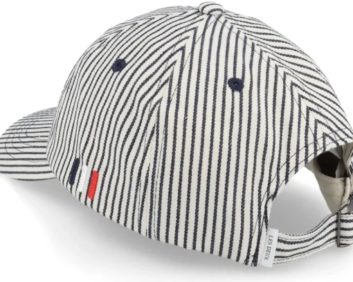 Online Les Deux Diego Stripe 2.0 Off White/Dark Navy Dad Cap -