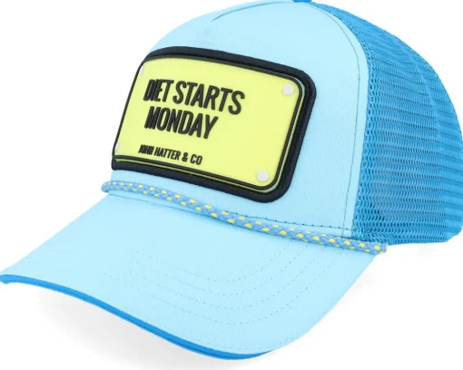 Clearance John Hatter & Co Diet Starts Monday Rubber Columbia Blue Rope A-Frame Trucker -