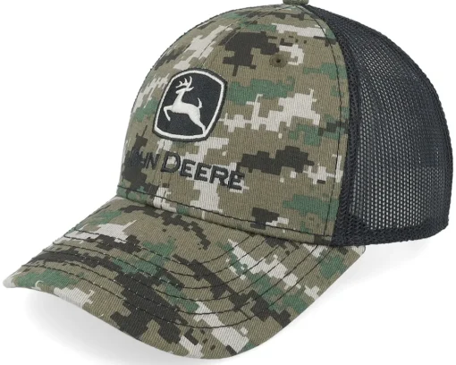 Trucker-John Deere Digital Camo Black/Camouflage Trucker -