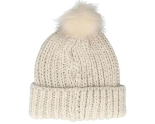 Online Brixton Dillon Beanie Off White/Dove Marl Pom -