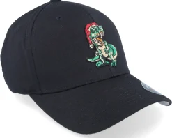 Flexfit-Ho-Ho-Hats Dinosaur Tyrannosaurus T-rex Santa Black Flexfit - Iconic