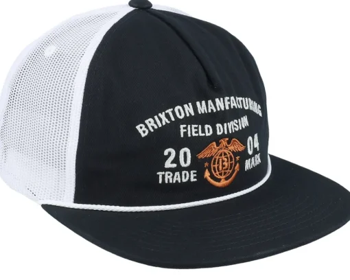 Trucker-Brixton Division Hat Black/White Trucker -