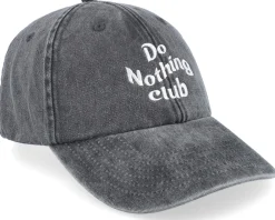 Dad Cap-Iconic Do Nothing Club Washed Dad Cap - Black