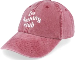 Dad Cap-Iconic Do Nothing Club Washed Dad Cap - Red