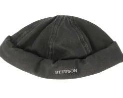New Stetson Docker Co/Pe Black Short Beanie -