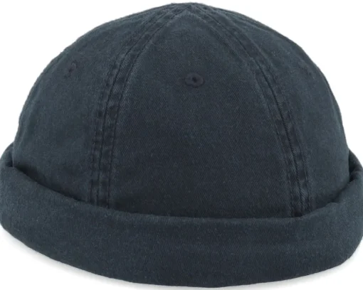 Short Beanies-Stetson Docker Cotton Black Short Beanie -