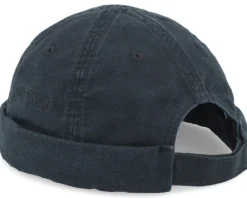 Short Beanies-Stetson Docker Cotton Black Short Beanie -