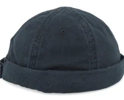 Short Beanies-Stetson Docker Cotton Black Short Beanie -