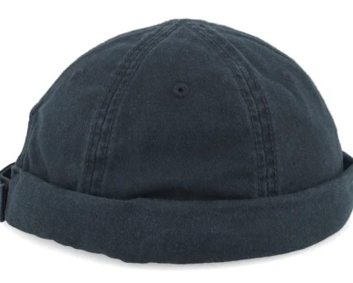 Short Beanies-Stetson Docker Cotton Black Short Beanie -