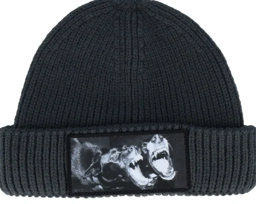 Short Beanies-Calza Pennello Dogs Beanie Harbour Grey Short Cuff -