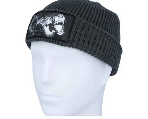 Short Beanies-Calza Pennello Dogs Beanie Harbour Grey Short Cuff -