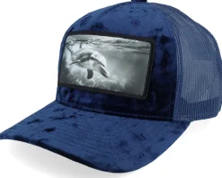 Trucker-Calza Pennello Dolphin Big Patch Velvet Navy Trucker - Blue