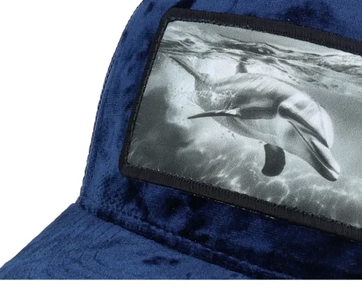 Trucker-Calza Pennello Dolphin Big Patch Velvet Navy Trucker - Blue