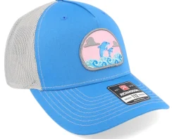 Trucker-Iconic Dolphin On Waves Patch Cobalt /Grey Trucker - Blue
