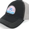 Trucker-Abducted Dolphin On Waves Patch Grey/Black Dad Cap Trucker -