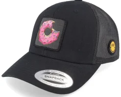 Sale Iconic Donut Smiley Face Retro Black Trucker -