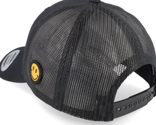 Sale Iconic Donut Smiley Face Retro Black Trucker -