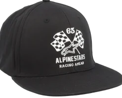 Fitted-Alpinestars Double Check Flatbill Hat Black/White Fitted -