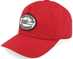 Dad Cap-Brixton Dragway Dark Red Dad Cap -