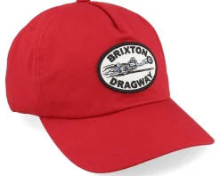Dad Cap-Brixton Dragway Dark Red Dad Cap -