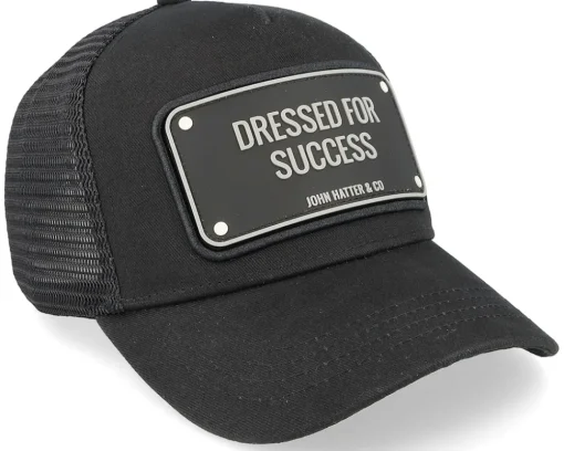 Trucker-John Hatter & Co Dressed For Success Black Trucker -