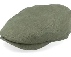 Online Stetson Driver Cap Linen Olive Flat Cap -