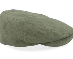 Online Stetson Driver Cap Linen Olive Flat Cap -