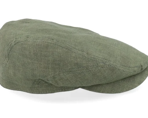 Online Stetson Driver Cap Linen Olive Flat Cap -