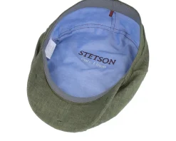 Online Stetson Driver Cap Linen Olive Flat Cap -