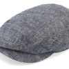 Flat Caps-Stetson Driver Cap Linen/Silk Navy Flat Cap -
