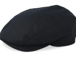 Outlet Stetson Driver Cap Virgin Wool/Casmere Black Flat Cap -
