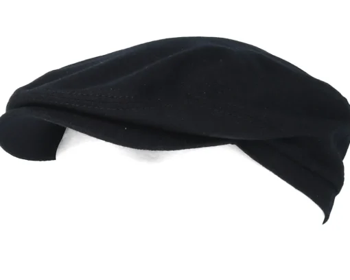 Outlet Stetson Driver Cap Virgin Wool/Casmere Black Flat Cap -