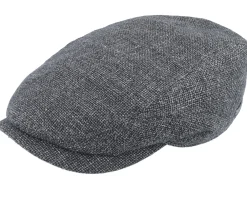 Flat Caps-Stetson Driver Cap Virgin Wool/Linen Grey Flat Cap -