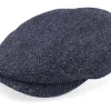 Flat Caps-Lierys Driver Cap Wool Navy Flatcap -
