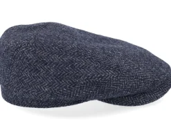Flat Caps-Lierys Driver Cap Wool Navy Flatcap -