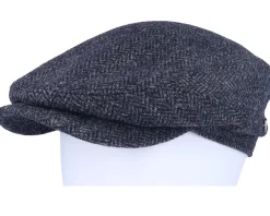 Flat Caps-Lierys Driver Cap Wool Navy Flatcap -