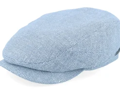 Flat Caps-Stetson Driver Virgin Wool/Linen Soft Blue Flat Cap -